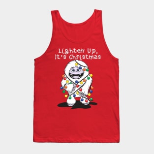 CHRISTMAS ABOMINABLE SNOWMAN YETI: Lighten Up It's Christmas Tank Top